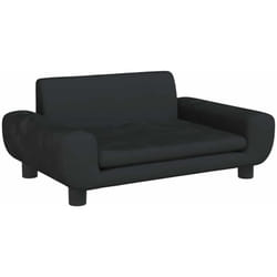 Lit pour chien noir 70x45x33 cm velours Vidaxl