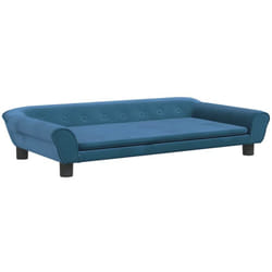 Lit pour chien bleu 100x50x21 cm velours vidaXL
