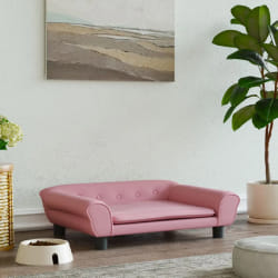 vidaXL Lit pour chien rose 70x48x22 cm