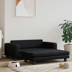Lit pour chien avec extension noir 100x50x30 cm similicuir Vidaxl