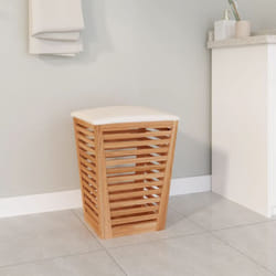 Vidaxl - Tabouret de salle de bain 40,5x40,5x56 cm Bois massif de noyer