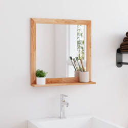 Vidaxl - Miroir mural 55x55 cm Bois massif de noyer