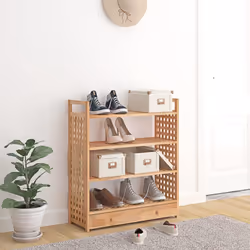 Gardez vos chaussures à l'abri de la poussière et du désordre pour créer un environnement bien rangé grâce à cette étagère à  ...