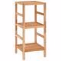 vidaXL Étagère de salle de bain 35,5x35,5x79 cm Bois massif de noyer