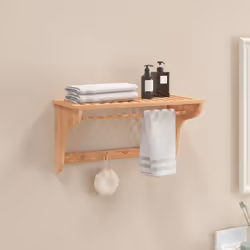 Maximisez l'espace dans votre salle de bain tout en ajoutant un look rustique avec ce porte-serviettes en bois ! Bois de noye ...