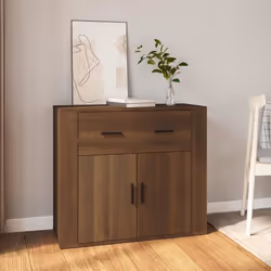 816575 vidaXL Buffet Chêne marron 80x33x70 cm Bois dingénierie