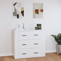 vidaXL Buffet Blanc 80x33x70 cm Bois d'ingénierie