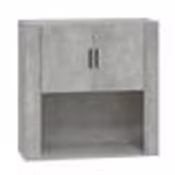 vidaXL Armoire murale Gris béton 80x33x80 cm Bois d'ingénierie