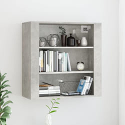 vidaXL Armoire murale Gris béton 80x33x80 cm Bois d'ingénierie