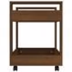 vidaXL Chariot de bureau Chêne marron 60x45x60 cm Bois d'ingénierie
