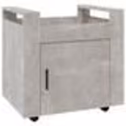 vidaXL Chariot de bureau Gris béton 60x45x60 cm Bois d'ingénierie
