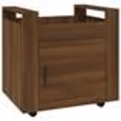 vidaXL Chariot de bureau Chêne marron 60x45x60 cm Bois d'ingénierie