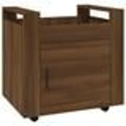 vidaXL Chariot de bureau Chêne marron 60x45x60 cm Bois d'ingénierie