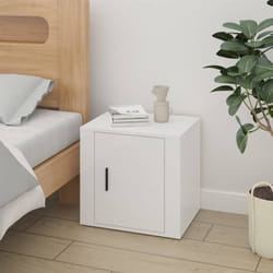 Vidaxl - Table de chevet Blanc brillant 50x39x47 cm