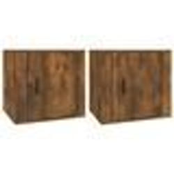 vidaXL Tables de chevet 2 pcs Chêne fumé 50x39x47 cm