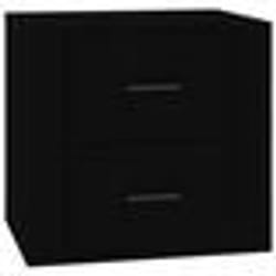 vidaXL Table de chevet Noir 50x39x47 cm