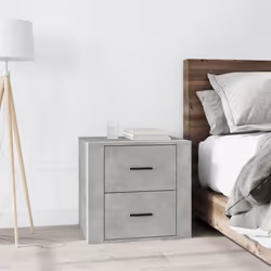vidaXL Table de chevet Gris béton 50x39x47 cm