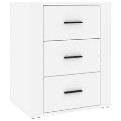 vidaXL Table de chevet Blanc 50x36x60 cm Bois d'ingénierie