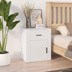 VidaXL 816720 Table de nuit et table de chevet Blanc
