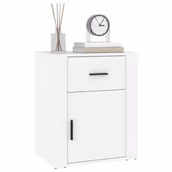 VidaXL 816720 Table de nuit et table de chevet Blanc - Vue supplémentaire 4