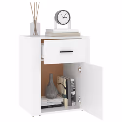 VidaXL 816720 Table de nuit et table de chevet Blanc - Vue supplémentaire 5