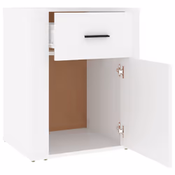 VidaXL 816720 Table de nuit et table de chevet Blanc - Vue supplémentaire 7