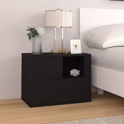 VidaXL 816737 Table de nuit et table de chevet Noir