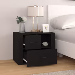 VidaXL 816737 Table de nuit et table de chevet Noir
