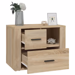 VidaXL 816739 Table de nuit et table de chevet Chêne - Vue supplémentaire 5