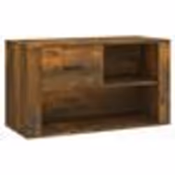 vidaXL Armoire à chaussures Chêne fumé 80x35x45 cm Bois d'ingénierie