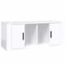 vidaXL Meuble TV Blanc brillant 100x35x40 cm Bois d'ingénierie