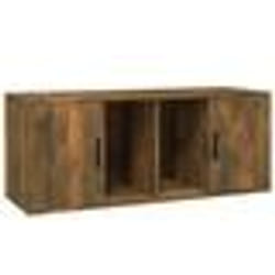 vidaXL Meuble TV Chêne fumé 100x35x40 cm Bois d'ingénierie
