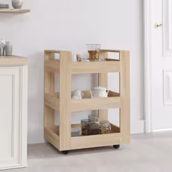 Avec ce chariot de cuisine spacieux, vous pouvez facilement ranger les débris pour que votre cuisine soit bien rangée en un i ...
