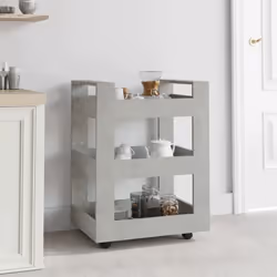 Avec ce chariot de cuisine spacieux, vous pouvez facilement ranger les débris pour que votre cuisine soit bien rangée en un i ...