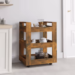 Avec ce chariot de cuisine spacieux, vous pouvez facilement ranger les débris pour que votre cuisine soit bien rangée en un i ...