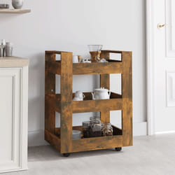 Vidaxl - Chariot de cuisine Chêne fumé 60x45x80 cm Bois d'ingénierie