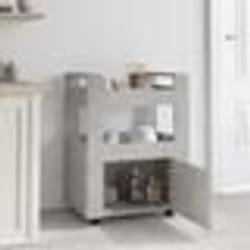 vidaXL Chariot de cuisine Gris béton 60x45x80 cm Bois d'ingénierie