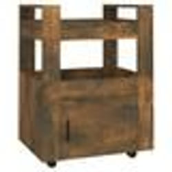vidaXL Chariot de cuisine Chêne fumé 60x45x80 cm Bois d'ingénierie