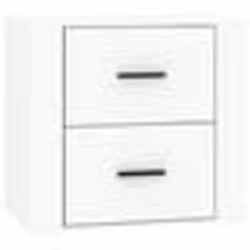 vidaXL Table de chevet murale Blanc 50x36x47 cm