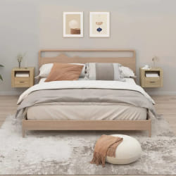 vidaXL Tables de chevet murales 2 pcs Chêne sonoma 50x36x40 cm