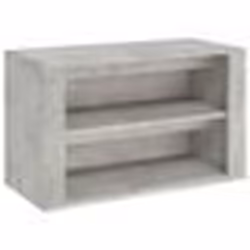 vidaXL Étagère à chaussures Gris béton 75x35x45 cm Bois d'ingénierie