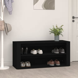 Vidaxl - tagère à chaussures Noir 100x35x45 cm Bois d'ingénierie