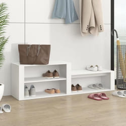 vidaXL Armoire à chaussures Blanc 150x35x45 cm Bois d'ingénierie