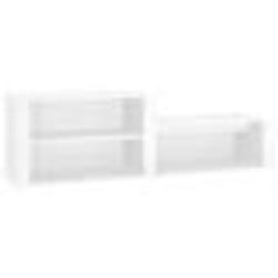 vidaXL Armoire à chaussure Blanc brillant 150x35x45 cm Bois ingénierie