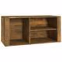 vidaXL Armoire à chaussures Chêne fumé 100x35x45 cm Bois d'ingénierie