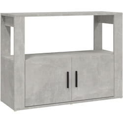 vidaXL Buffet Gris béton 80x30x60 cm Bois d'ingénierie