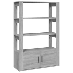 vidaXL Buffet Sonoma gris 80x30x119,5 cm Bois d'ingénierie