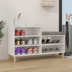 Vidaxl - Armoire à chaussure Blanc brillant 102x36x60 cm Bois ingénierie