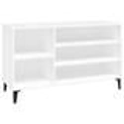 vidaXL Armoire à chaussures Blanc 102x36x60 cm Bois d'ingénierie