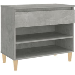 Vidaxl - Armoire à chaussures Gris béton 70x36x60 cm Bois d'ingénierie